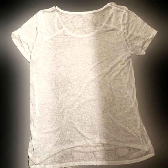 Sheer Gap T-Shirt in White - Picture 2 of 2